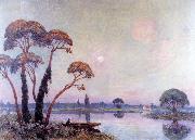 unknow artist Fishermen by the Banks of the Loire Sweden oil painting artist